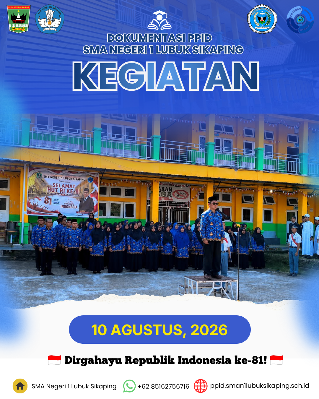 SMAN 1 Lubuk Sikaping Gelar Upacara Peringatan HUT ke-81 Kemerdekaan Republik Indonesia
