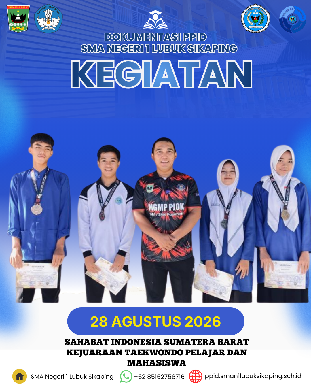 Siswa SMAN 1 Lubuk Sikaping Raih Prestasi pada Kejuaraan Taekwondo Pelajar dan Mahasiswa