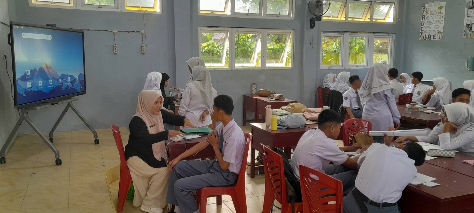 Puskesmas Lubuk Sikaping Sosialisasikan Pertolongan Pertama pada Luka Psikologis di SMAN 1 Lubuk Sikaping